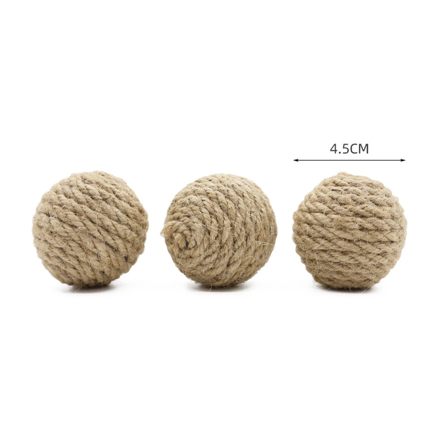 Hand-Woven Hemp Rope Cat Ball – Interactive Sound Toy for Engaging Play