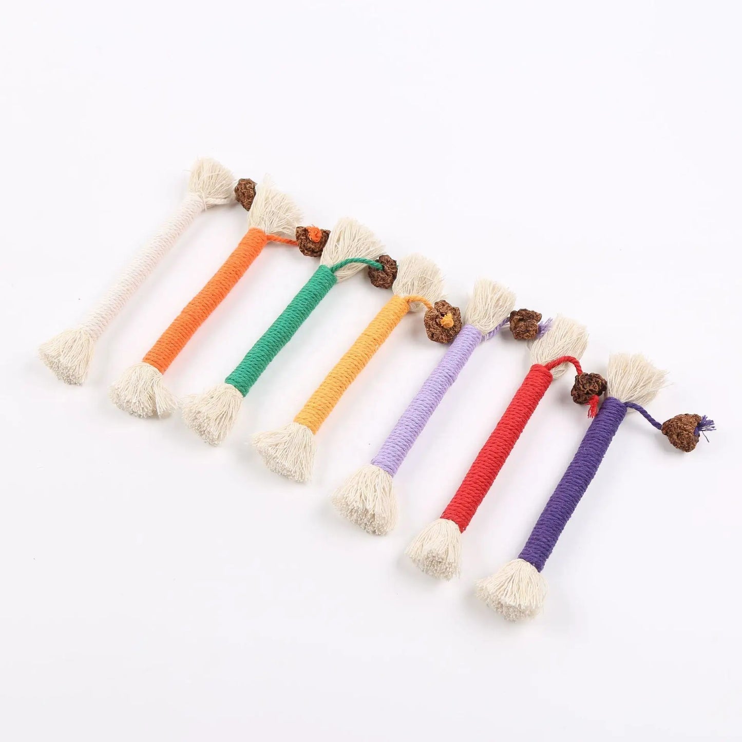 Hand-Knitted Cat Chew Toys with Silvervine – Molar Cotton Rope Teaser for Kittens