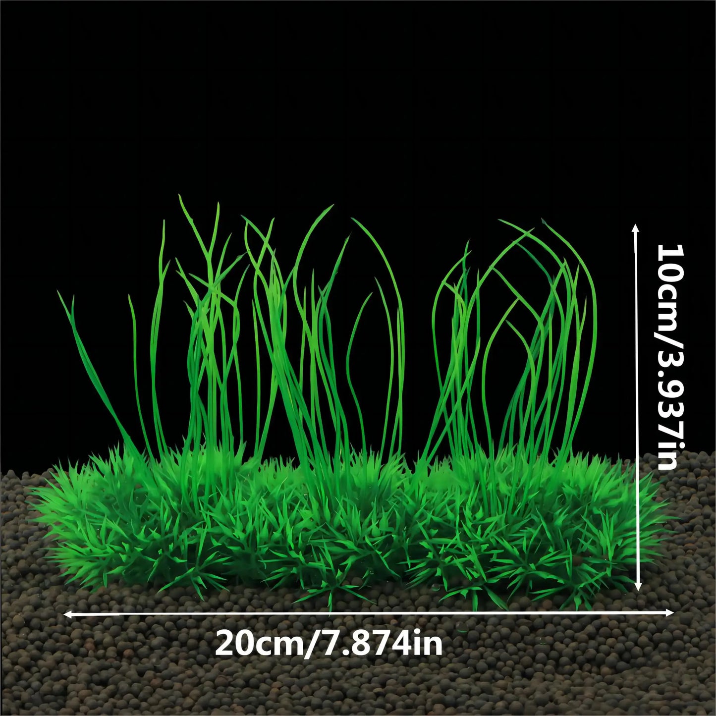 Artificial Green Grass Aquarium Plant – Plastic Underwater Fish Tank Decoration for Aquascaping