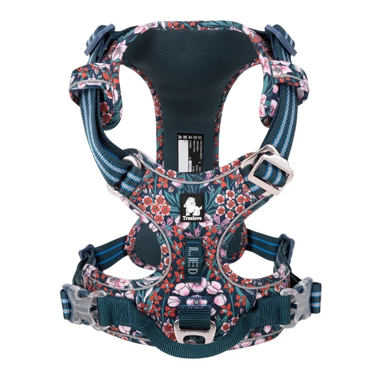 No-Pull Reflective Dog Harness – Adjustable, Padded Nylon Design for Effortless Control