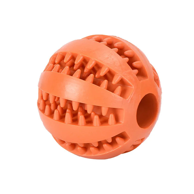 Interactive Rubber Chew Ball – Dental Cleaning & Treat Dispenser for Dogs & Cats