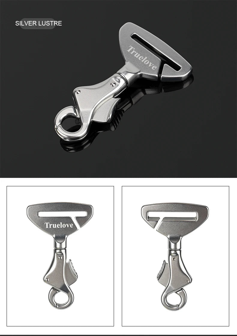 Aluminium Alloy Pet Car Seat Belt – Lightweight Safety Buckle for Collars & Harnesses