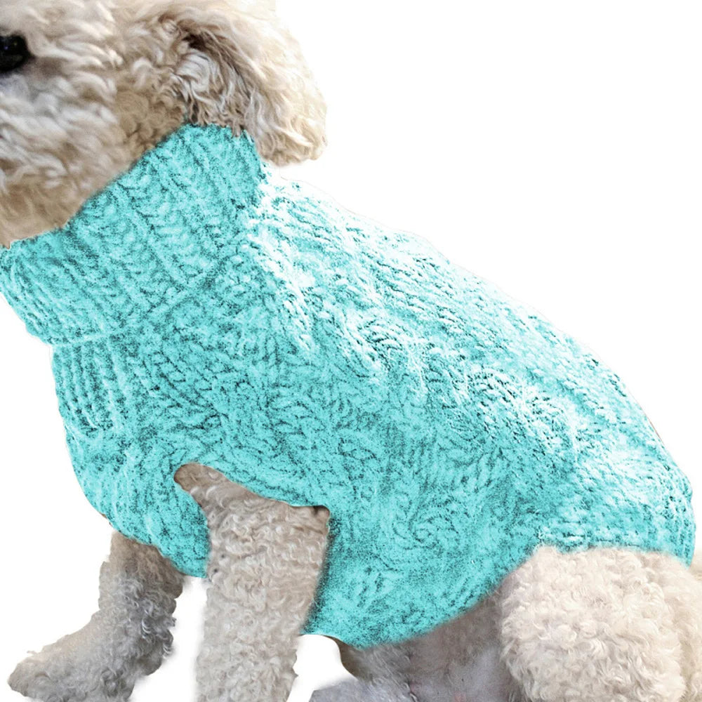 Knit Twist Dog Sweater – Cozy & Stylish Winter Wear for Small Dogs