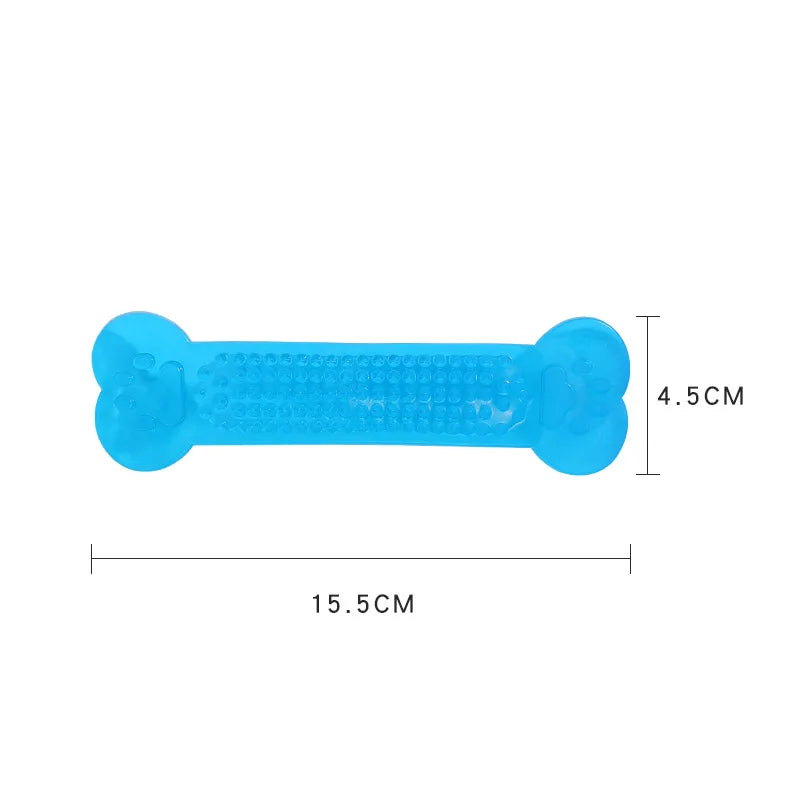 Rubber Bone Chew Toy – Durable Toothbrush Design for Aggressive Chewers & Puppy Dental Care