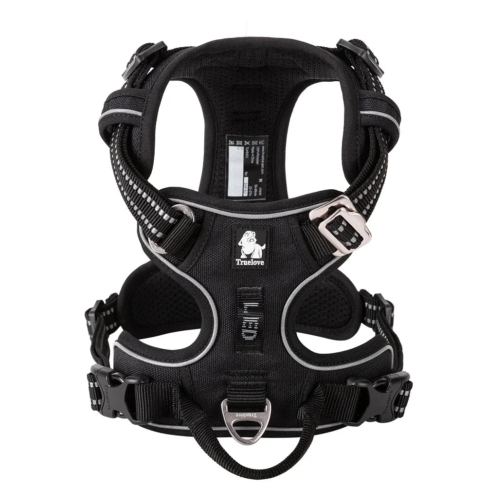 No-Pull Reflective Dog Harness – Adjustable, Padded Nylon Design for Effortless Control