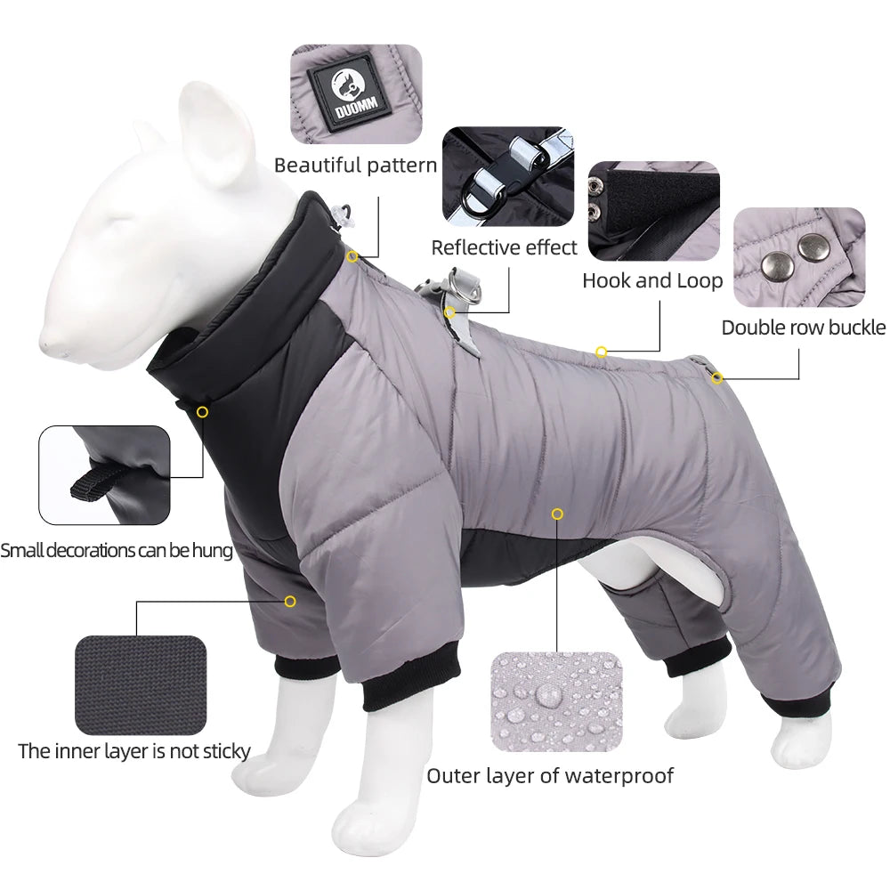 Waterproof Winter Dog Jacket – Thick Insulated Coat for Small to Medium Breeds