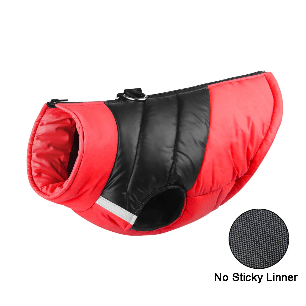 Waterproof Padded Dog Jacket – Cozy Winter Vest with Zipper for Small to Large Dogs