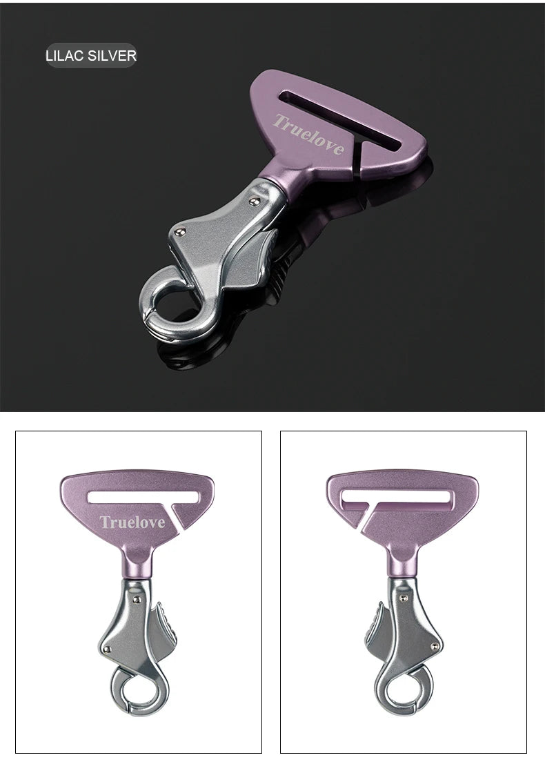 Aluminium Alloy Pet Car Seat Belt – Lightweight Safety Buckle for Collars & Harnesses