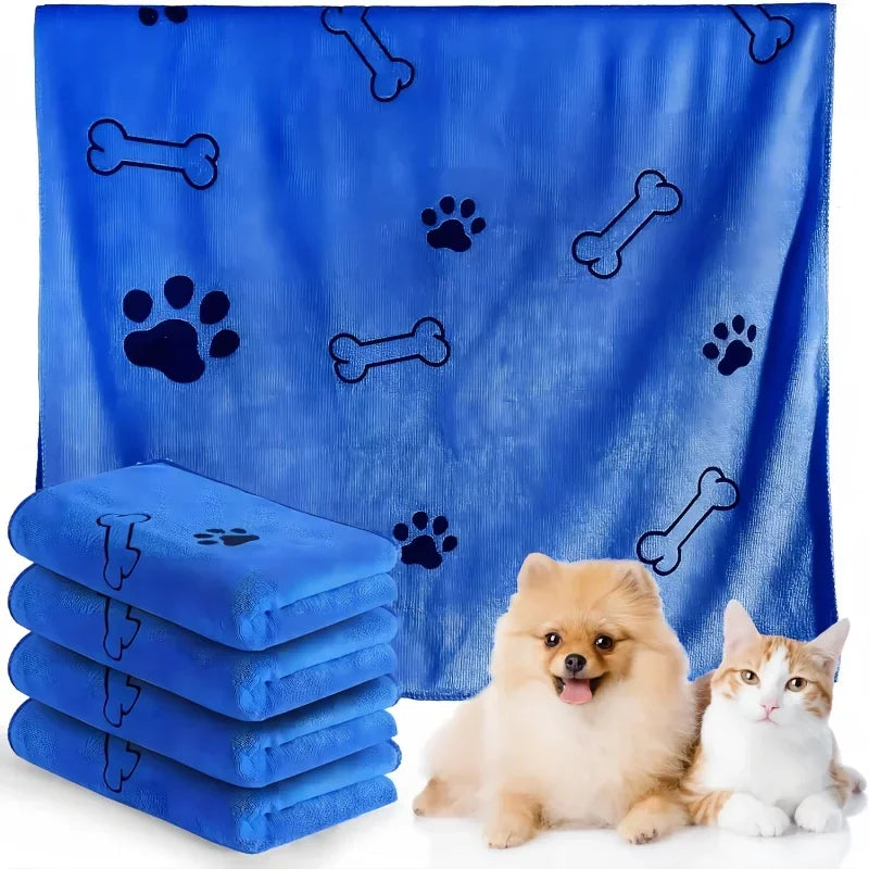 Quick-Dry Microfiber Pet Towel – Absorbent Bath & Drying Towel for Dogs & Cats