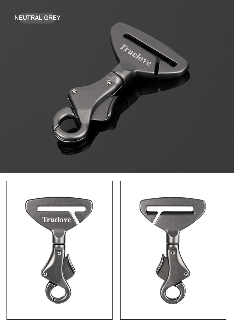Aluminium Alloy Pet Car Seat Belt – Lightweight Safety Buckle for Collars & Harnesses