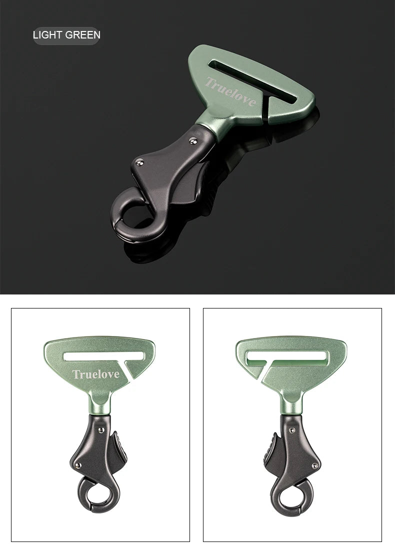Aluminium Alloy Pet Car Seat Belt – Lightweight Safety Buckle for Collars & Harnesses