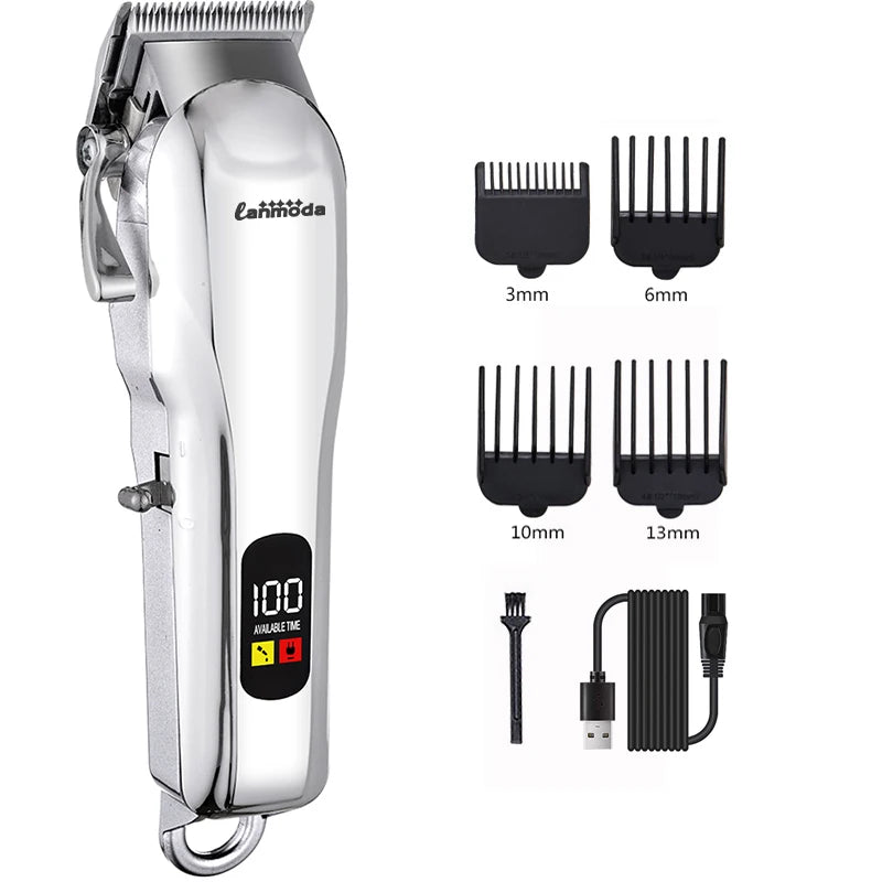 Professional Cordless Dog Grooming Clipper – Low-Noise Electric Hair Trimmer with Scissors for Pets