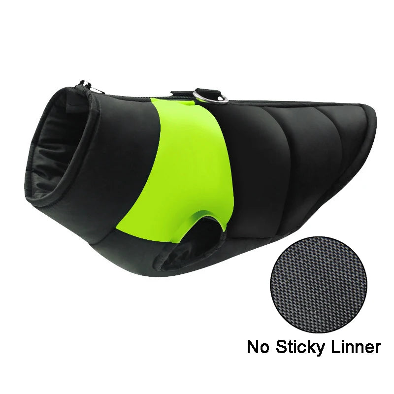 Waterproof Padded Dog Jacket – Cozy Winter Vest with Zipper for Small to Large Dogs