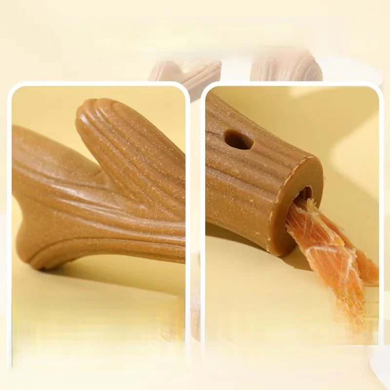 Bite-Resistant Dog Chew Toy – Durable Molar Cleaning Stick with Cute Bone Shape