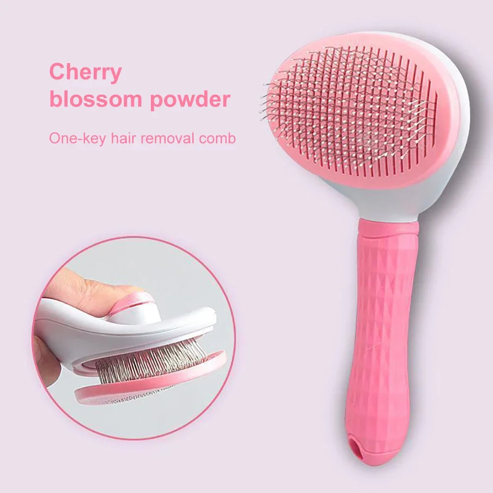 Long-Hair Pet Grooming Brush 🪒 – Cat & Dog Hair Remover Comb for Bathing & Shedding Control 🐾💧