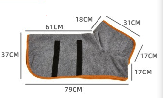 Microfiber Dog Cat Bathrobe Towel for Fast Drying