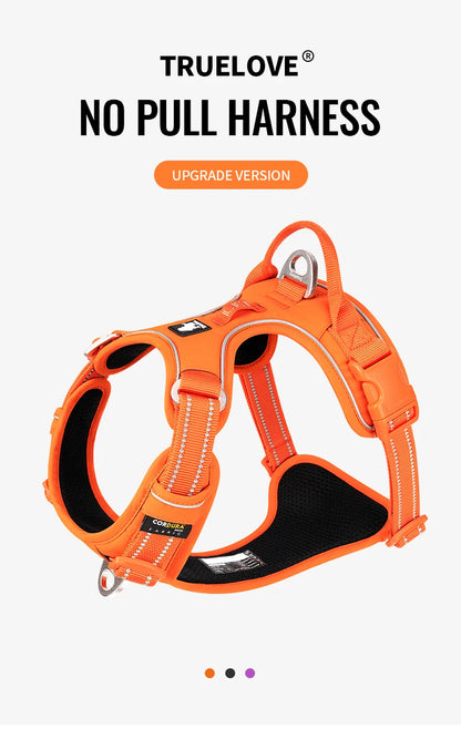 No-Pull Reflective Dog Harness – Adjustable, Padded Nylon Design for Effortless Control