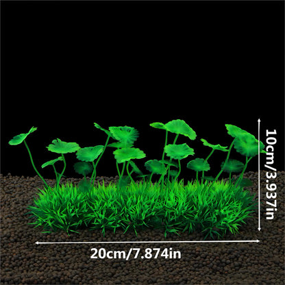 Artificial Green Grass Aquarium Plant – Plastic Underwater Fish Tank Decoration for Aquascaping