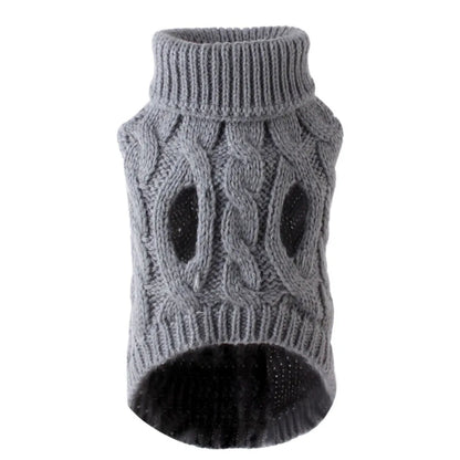 Knit Twist Dog Sweater – Cozy & Stylish Winter Wear for Small Dogs
