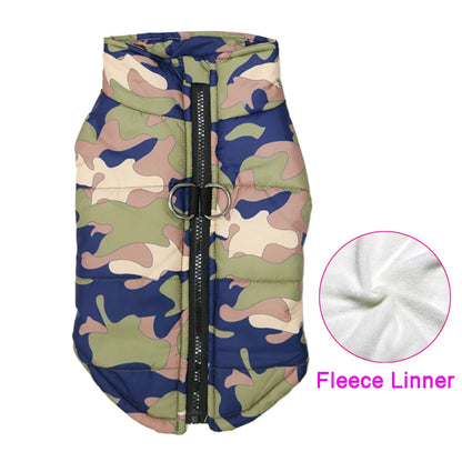 Waterproof Padded Dog Jacket – Cozy Winter Vest with Zipper for Small to Large Dogs
