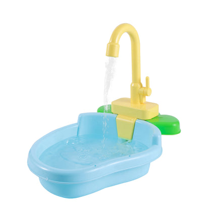 Automatic Parrot Bathing Tub with Faucet Shower – Bird Bath, Feeder Bowl & Pool Accessory