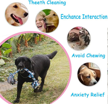 Durable Cotton Dog Dental Rope Toys – Safe & Effective Teeth Cleaning