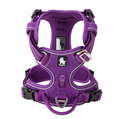 No-Pull Reflective Dog Harness – Adjustable, Padded Nylon Design for Effortless Control