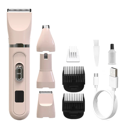 Professional Silent Dog Grooming Clipper – USB Rechargeable Electric Pet Hair Trimmer for Stress-Free Grooming