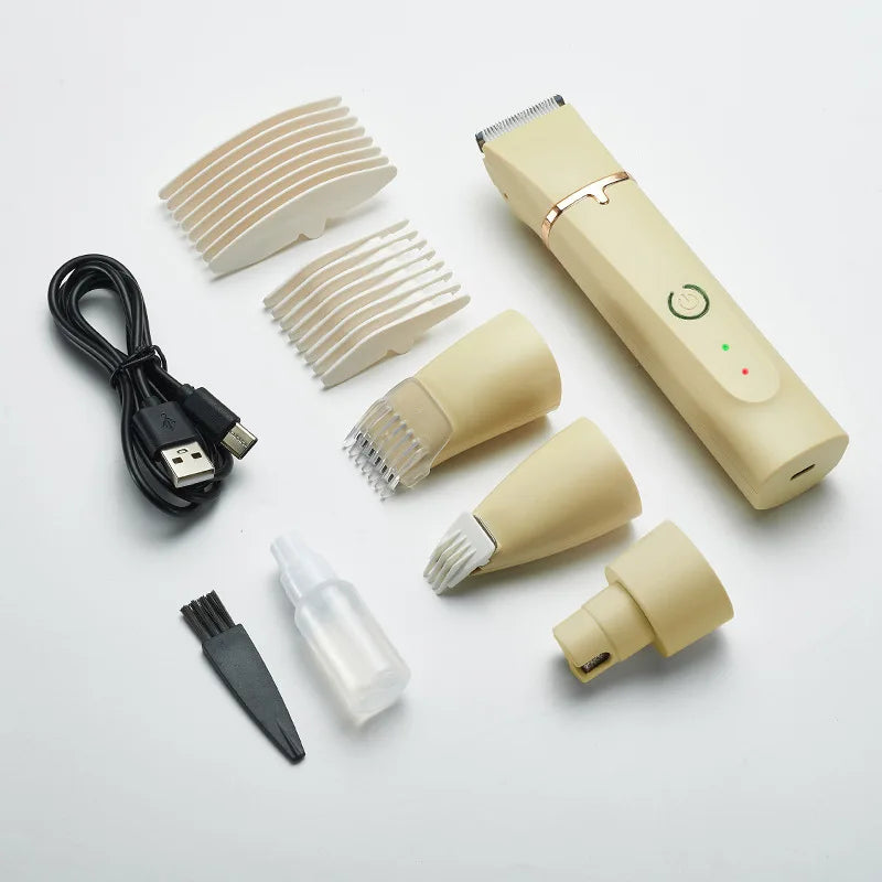 4-in-1 Professional Pet Grooming Kit – Electric Hair Clipper, Nail Grinder & Trimmer for Dogs