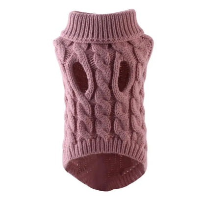 Knit Twist Dog Sweater – Cozy & Stylish Winter Wear for Small Dogs