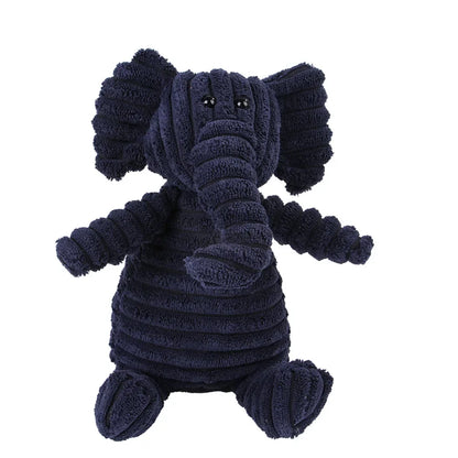 Corduroy Plush Dog Toy – Bite-Resistant Squeaky Animal Shapes for Small & Large Dogs