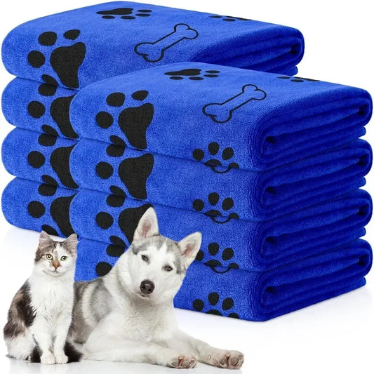 Quick-Dry Microfiber Pet Towel – Absorbent Bath & Drying Towel for Dogs & Cats