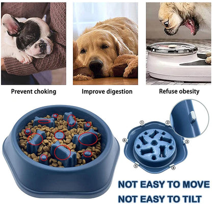 Non-Slip Slow Feeder Bowl for Small Dogs & Cats – Anti-Choke Design & Premium Food Container