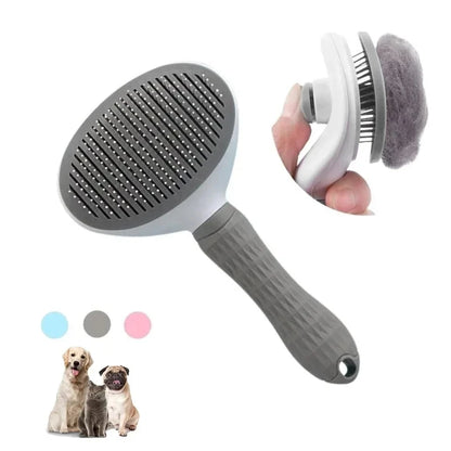 Stainless Steel Pet Grooming Brush – Long-Hair Cat & Dog Comb for Shedding Control, Detangling & Massage