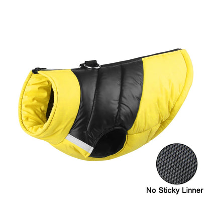 Waterproof Padded Dog Jacket – Cozy Winter Vest with Zipper for Small to Large Dogs
