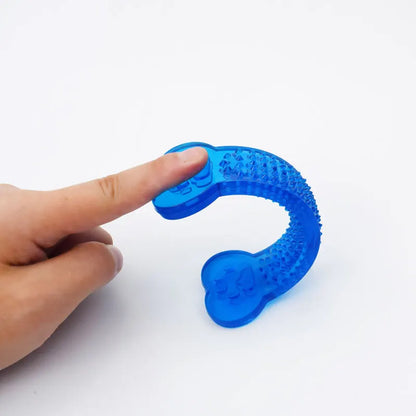 Rubber Bone Chew Toy – Durable Toothbrush Design for Aggressive Chewers & Puppy Dental Care