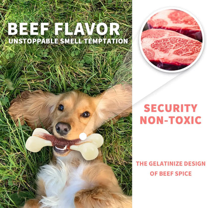 Indestructible Flavored Nylon Chew Bone for Aggressive Chewers – Non-Toxic & Bite-Resistant Dog Toy by All For Paws