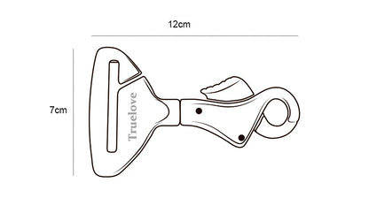 Aluminium Alloy Pet Car Seat Belt – Lightweight Safety Buckle for Collars & Harnesses