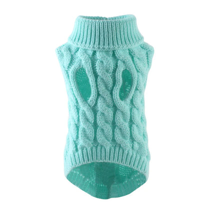 Knit Twist Dog Sweater – Cozy & Stylish Winter Wear for Small Dogs