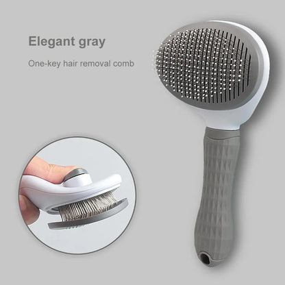 Long-Hair Pet Grooming Brush 🪒 – Cat & Dog Hair Remover Comb for Bathing & Shedding Control 🐾💧