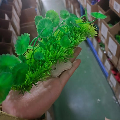 Artificial Green Grass Aquarium Plant – Plastic Underwater Fish Tank Decoration for Aquascaping