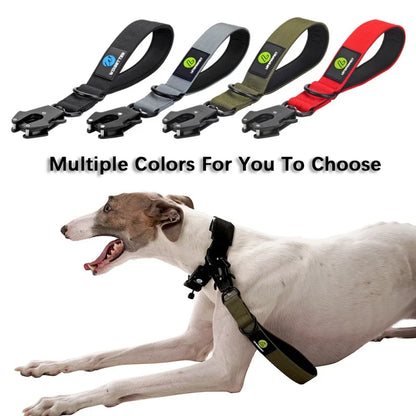 Military-Grade Nylon Dog Collar & Traffic Lead Set – Heavy-Duty Metal Buckle for Large Breeds