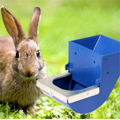 Durable Metal Rabbit, Hamster & Guinea Pig Feeder Box – Scratch-Resistant Wire Cage Feeding Tool for Small Pets