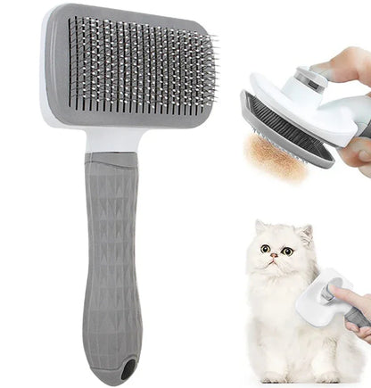 Long-Hair Pet Grooming Brush 🪒 – Cat & Dog Hair Remover Comb for Bathing & Shedding Control 🐾💧