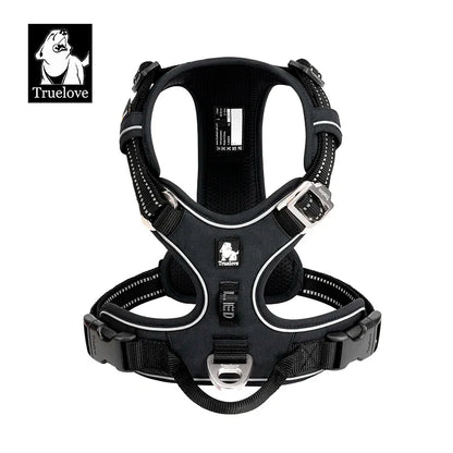 No-Pull Reflective Dog Harness – Adjustable, Padded Nylon Design for Effortless Control