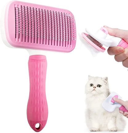 Long-Hair Pet Grooming Brush 🪒 – Cat & Dog Hair Remover Comb for Bathing & Shedding Control 🐾💧