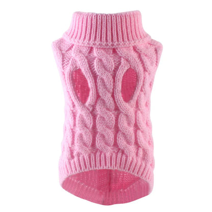 Knit Twist Dog Sweater – Cozy & Stylish Winter Wear for Small Dogs