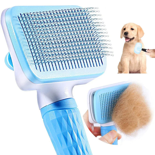Long-Hair Pet Grooming Brush 🪒 – Cat & Dog Hair Remover Comb for Bathing & Shedding Control 🐾💧