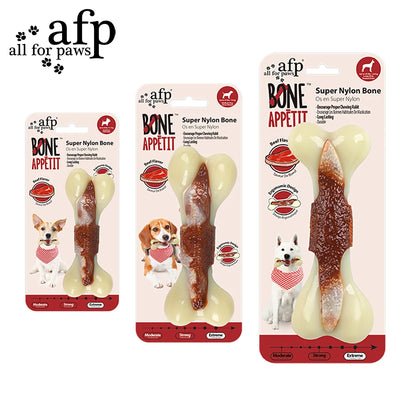 Indestructible Flavored Nylon Chew Bone for Aggressive Chewers – Non-Toxic & Bite-Resistant Dog Toy by All For Paws