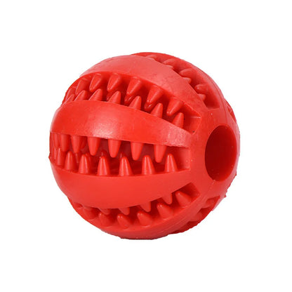 Interactive Rubber Chew Ball – Dental Cleaning & Treat Dispenser for Dogs & Cats